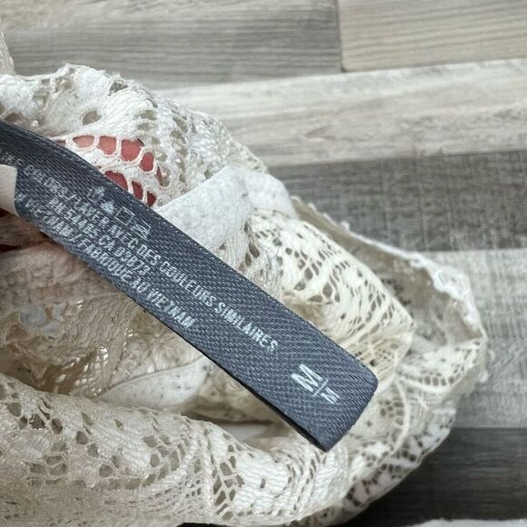 Aerie Women's Eyelash Lace Racerback Bralette White Size M - Picture 6 of 8